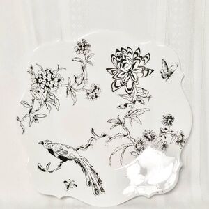 NEW Wedgwood Jasper Conran Chinoiserie Platinum Baroque Square Plate BONE CHINA